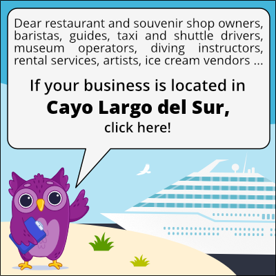 to business owners in Cayo Largo del Sur
