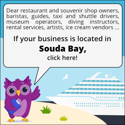 to business owners in Baia di Souda